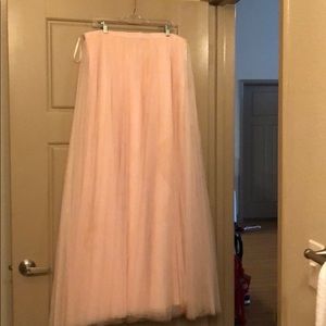 REVELRY Blush Tulle Maxi Skirt - 18